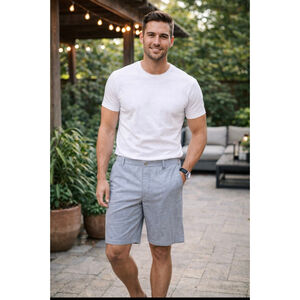 Men's George Blue Stripe Walk Shorts Waist 46